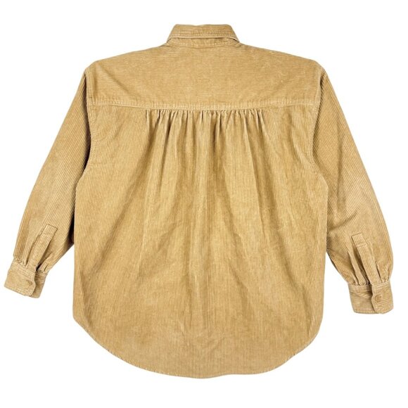 Levi's Women's Long Sleeve Relaxed Fit Button-Up Corduroy Tan Shirt Size Small - Picture 2 of 11